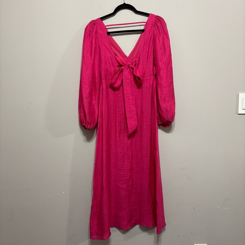 Women's Pink Zendaya Balloon
Sleeve Midaxi Dress - Picture 6 of 9